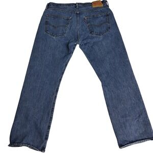 Levis 501 Original Fit Mens Jeans 36x30 (28 Inseam) Med Wash Blue Straight Leg
